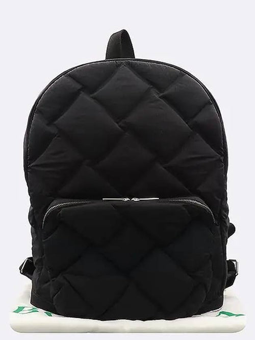 Bottega Veneta 652188 Black color maxi intrecciato nylon backpack