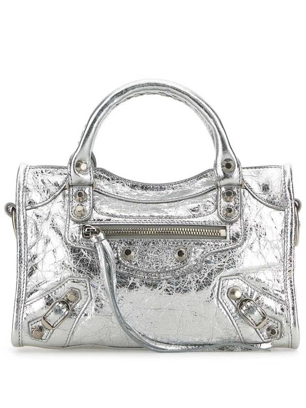 Balenciaga Women s Le City Mini Shoulder Bag Silver