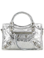 Balenciaga Women s Le City Mini Shoulder Bag Silver