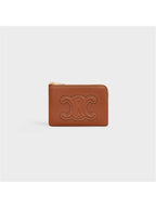 CELINE Triomphe Pouch Card Wallet Tan