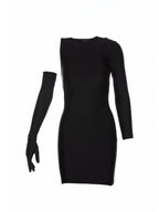 Balenciaga one shoulder dress WITH gloves 746152 TNV431000 B0010431857
