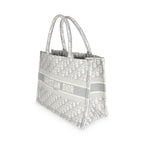 Christian Dior Grey Ecru Oblique Canvas Medium Book Tote