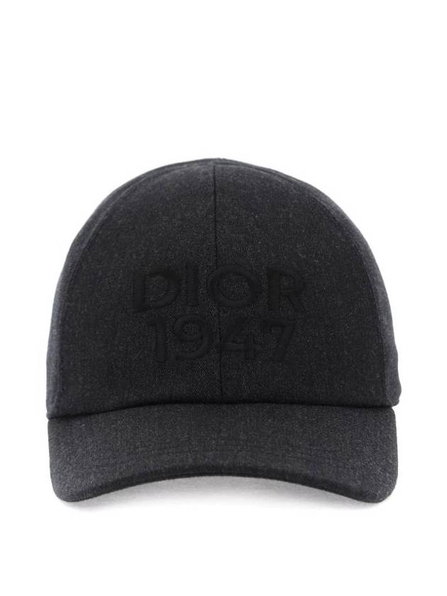 1947 Wool Ball Cap Anthracite Grey Dior