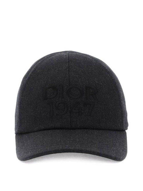1947 Wool Ball Cap Anthracite Grey Dior