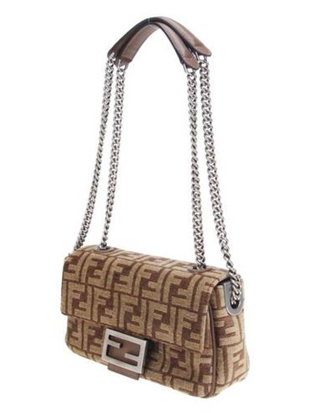 Fendi Baguette Chain Medium Shoulder Bag Brown