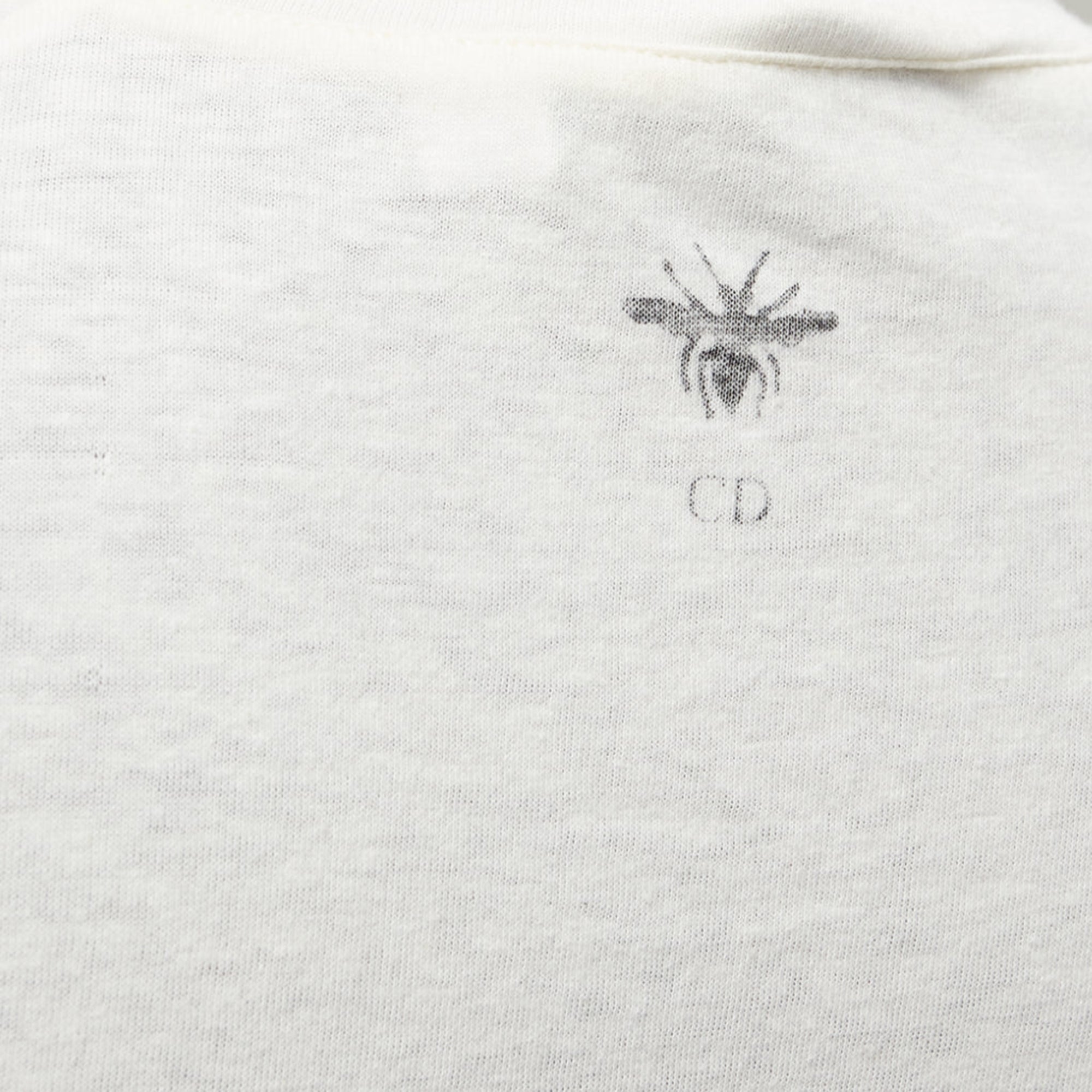 Dior We Should All Be Feminists Reversed Print Cotton Linen Tshirt