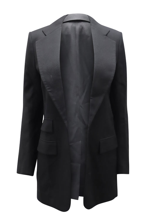 Chloe Blazer Jacket in Black Virgin Wool
