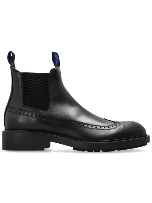 Burberry Burberry Leather Ankle Boots, Men's, Black