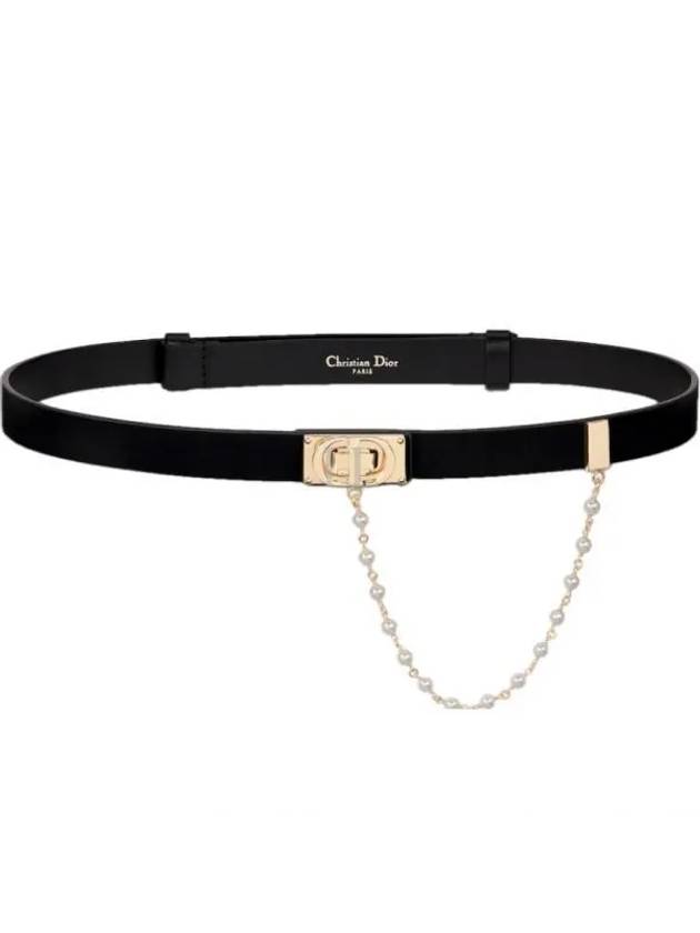 Caro  20MM Smooth Calfskin Belt Black Dior