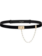 Caro  20MM Smooth Calfskin Belt Black Dior