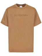 Burberry Logo Print Organnic Cotton Short Sleeve T-Shirt Brown