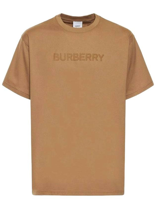 Burberry Logo Print Organnic Cotton Short Sleeve T-Shirt Brown
