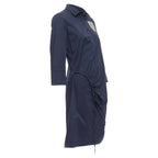 Christian Dior cotton beaded crest badge button down dress