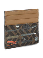 Fendi Men's FF Canvas Card Wallet Brown