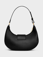 CELINE Ava Triomphe Smooth Calfskin Shoulder Bag Black