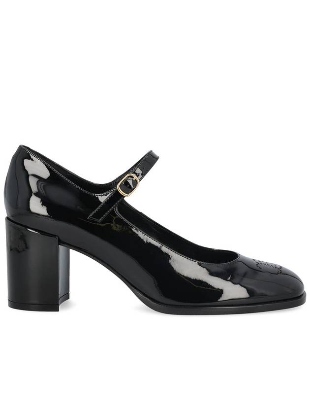 CELINE Lily Perforated Triomphe Babies Pumps Black