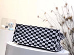 Dior Embroidered Book Tote In Checkered Canvas