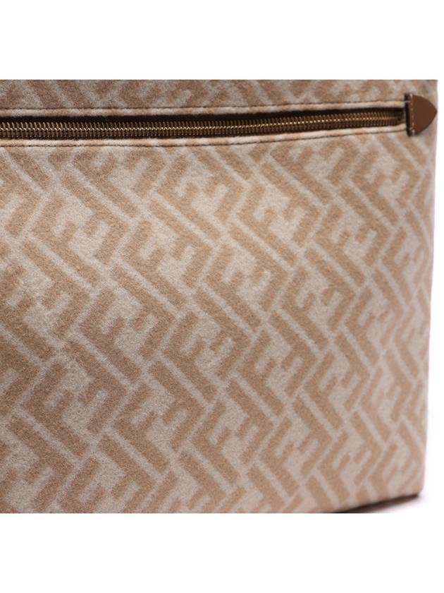 Fendi FF Logo Vertigo Clutch Bag Beige