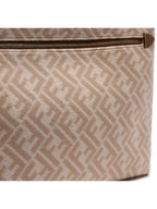 Fendi FF Logo Vertigo Clutch Bag Beige