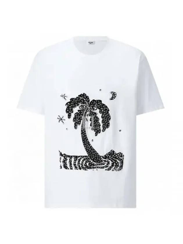 CELINE Lost Paradise Short Sleeve T-Shirt White
