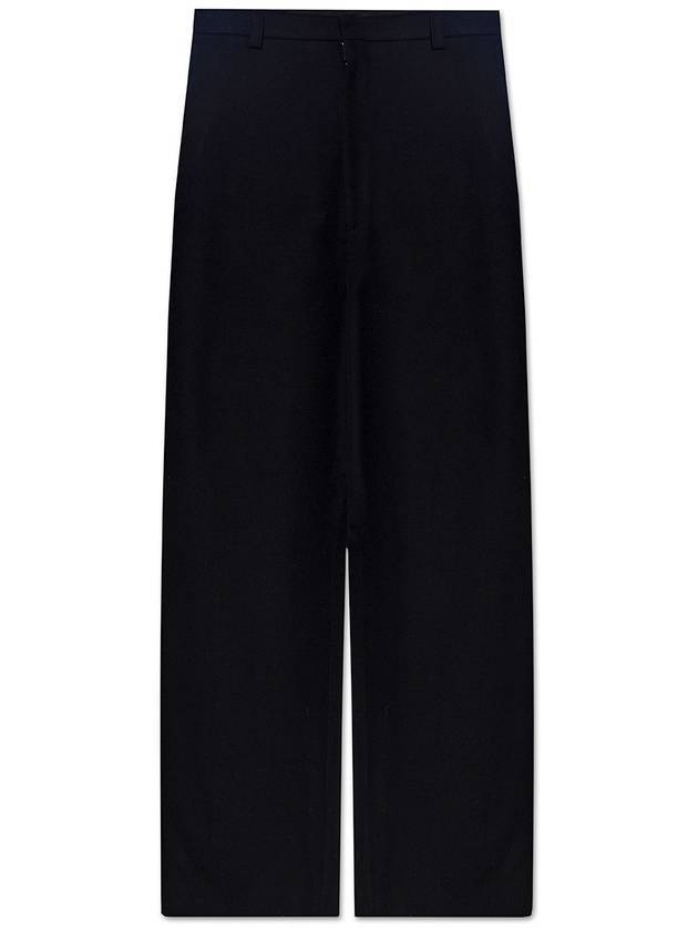 Balenciaga Women's Wool Straight Pants Black