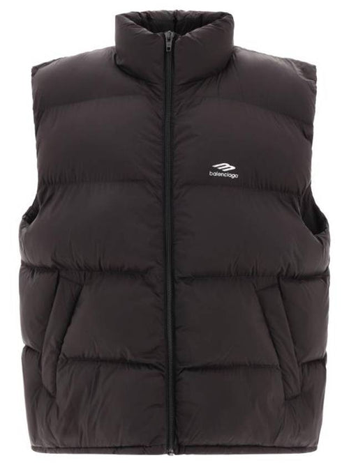 Balenciaga Quilted Nylon Puffer Vest Black