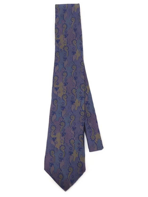 100 silk blue purple pattern tie Dior