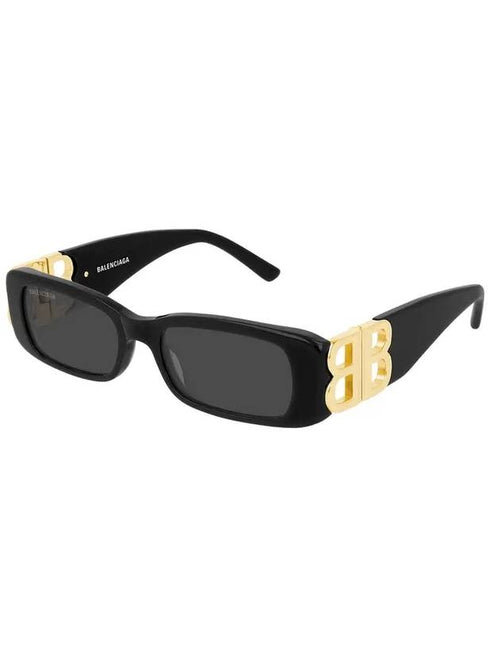Balenciaga Eyewear Dynasty Rectangle Sunglasses Bb0096S 001 Black
