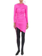 Balenciaga Women's Spandex Short Dress Pink