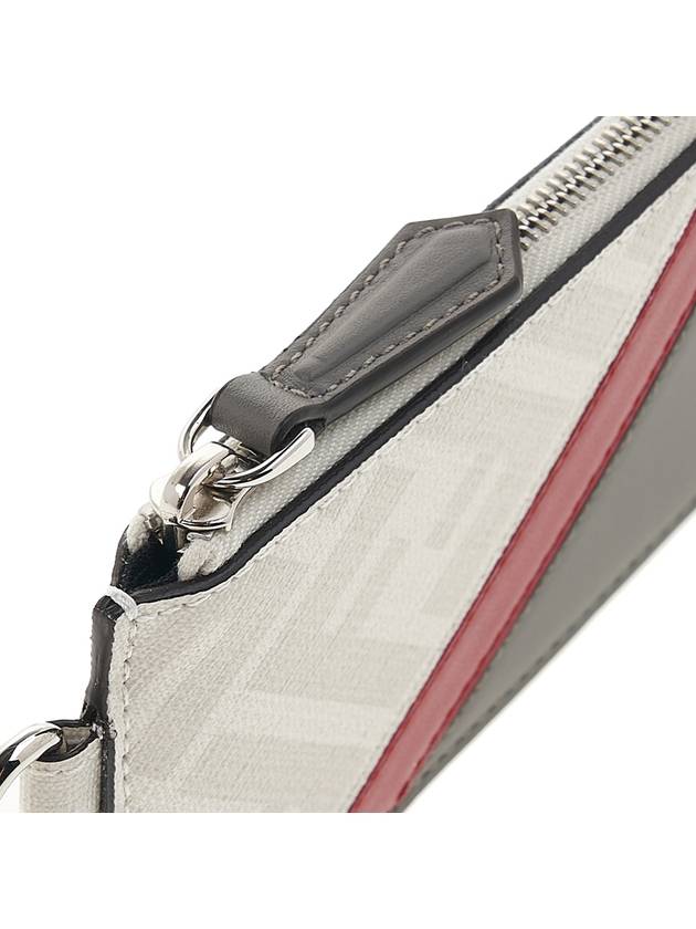 Fendi FF Motif Fabric Clip Purse Card Wallet