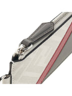 Fendi FF Motif Fabric Clip Purse Card Wallet