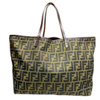 Fendi  Canvas Leather Pouch Shoulder Bag Tote Bag ()