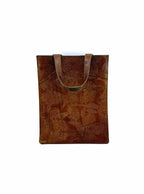 BOTTEGA VENETA Brown Leather Leaf Shoulder Bag