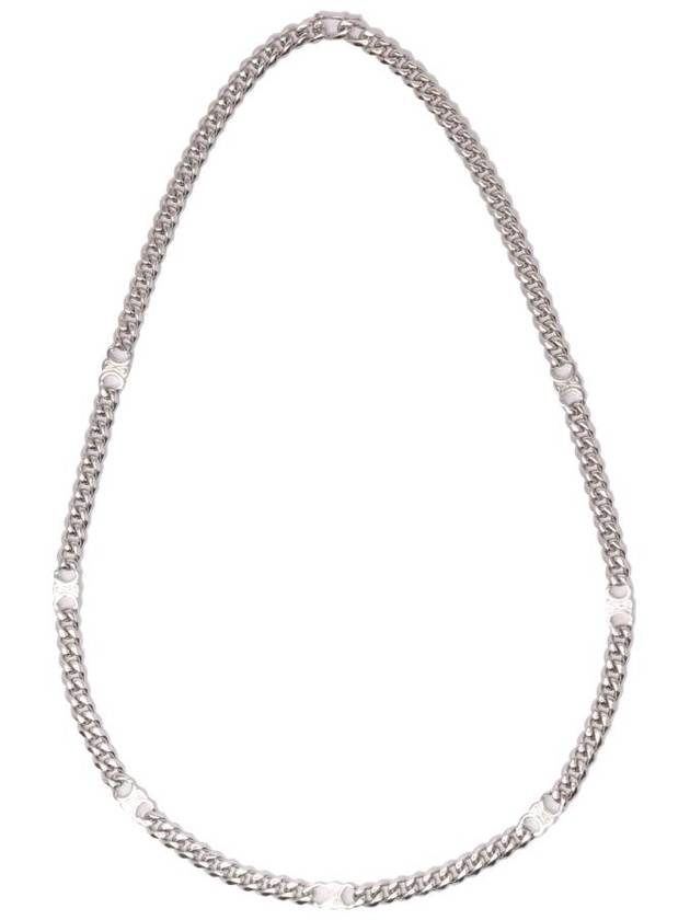 CELINE Men's Triomphe Gourmet Necklace Silver