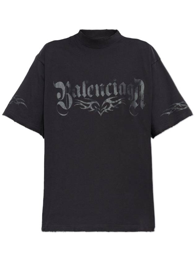 Balenciaga Balenciaga T-shirt With Print, Women's, Black