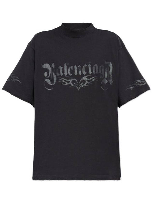 Balenciaga Balenciaga T-shirt With Print, Women's, Black