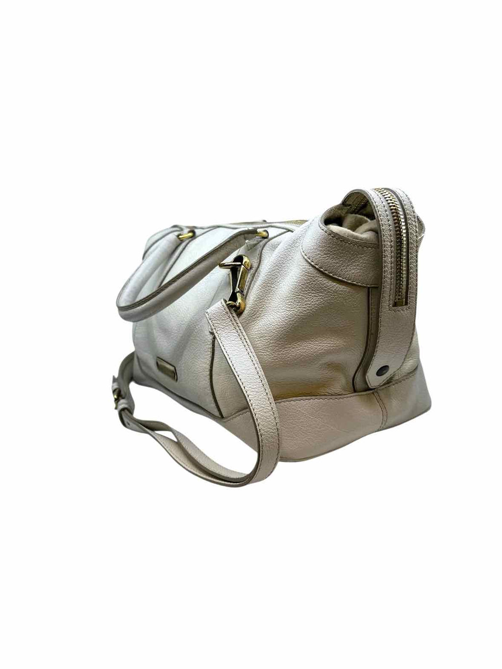 BURBERRY Cream Leather Handbag