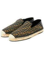 Fendi FF Logo Fabric Espadrilles Brown