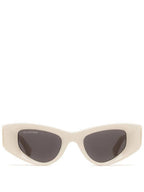 Balenciaga Eyewear Acetate Frame Sunglasses Beige Gray