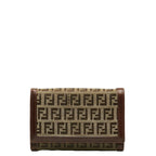 FENDI Zucca Wallet in Leather Brown 8M0029