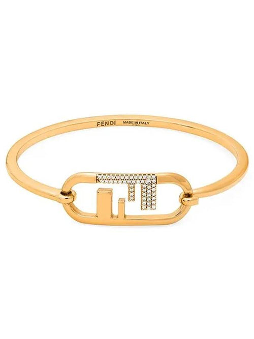 Fendi O'Lock FF Logo Bracelet Gold