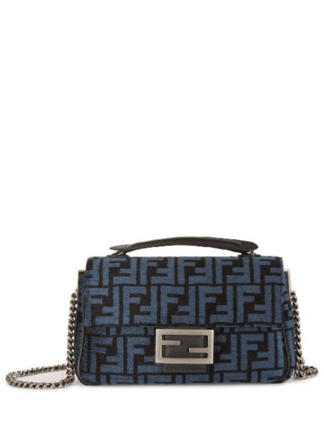 Fendi Baguette Chain Medium Shoulder Bag Blue