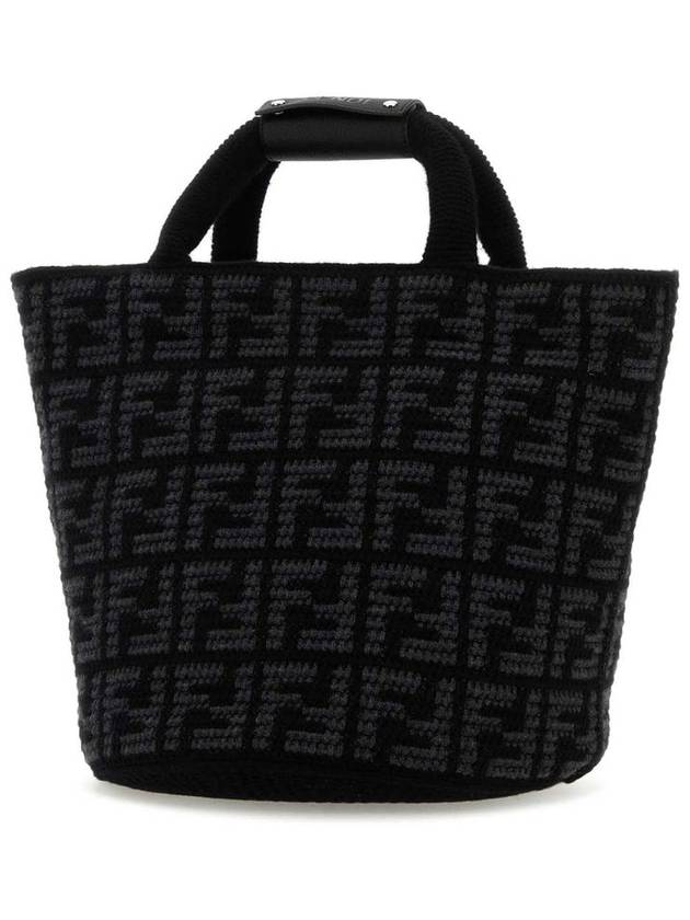 Fendi FF Cashmere Shopping Bag Black