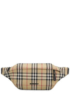 Burberry Sonny Embossed Logo Check Belt Bag Beige