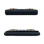 Fendi Chain Wallet Black White Red G Wallet 8M0365 Monster