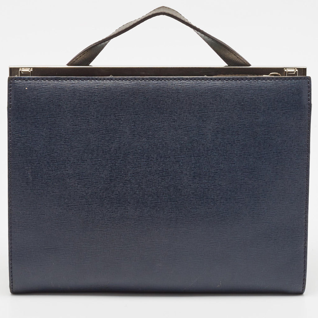 Fendi Tricolor Leather Small Demi Jour Top Handle Bag