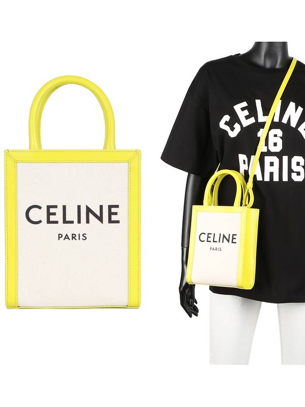CELINE WoMen's Mini Vertical Cabas Tote Bag Yellow