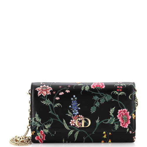 Dior Caro Wallet on Chain Pouch Printed Leather