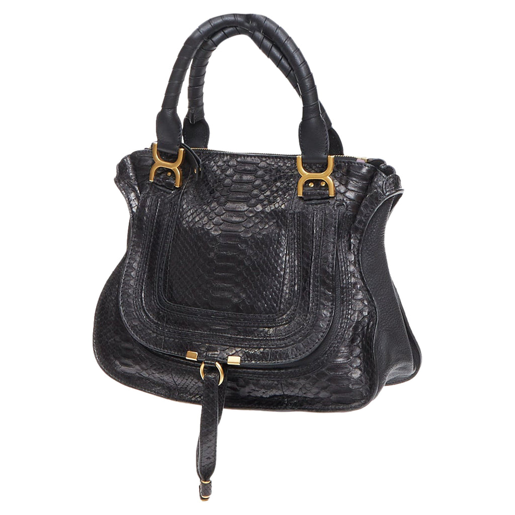 Chloe Marcie scaled leather hardware satchel bag