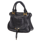 Chloe Marcie scaled leather hardware satchel bag